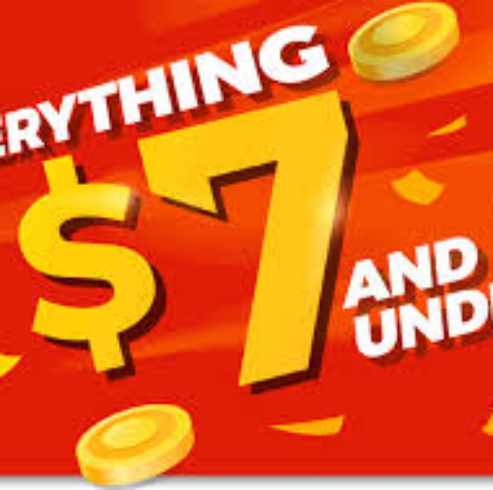 Everything is $7 and under today!